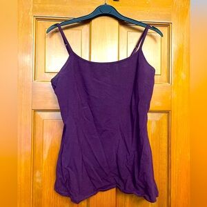 EXPRESS Camisole with Built-in Bra, L, Plum, Gently Worn
